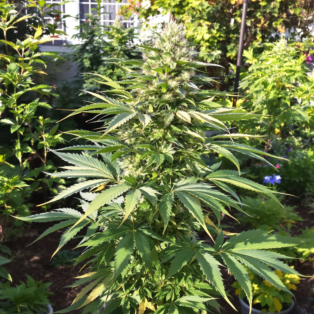 Grapefruit Kush 70% indica / 30% sativa — fleur avec trichomes visibles