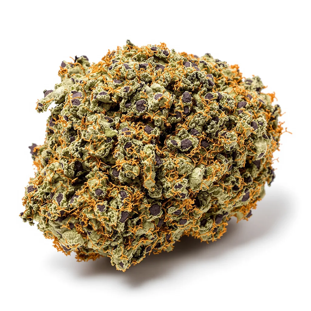 Gravity 75% indica / 25% sativa — fleur avec trichomes visibles