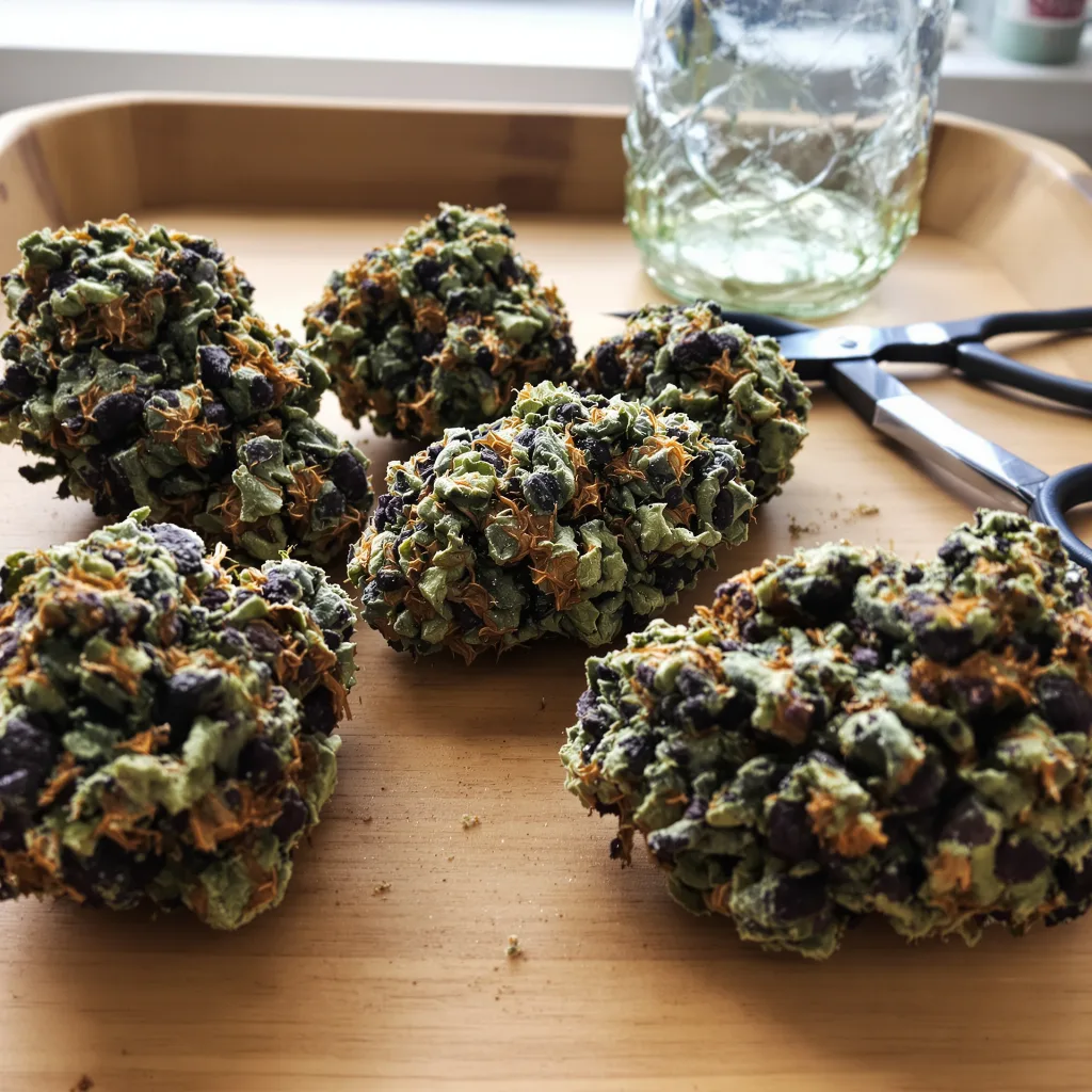 Gravity 75% indica / 25% sativa — fleur avec trichomes visibles