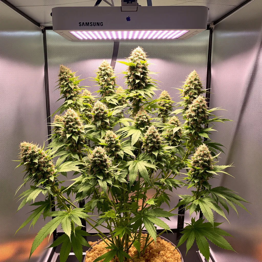 Plante de cannabis Grease Monkey en floraison — 120-180 cm féminisée