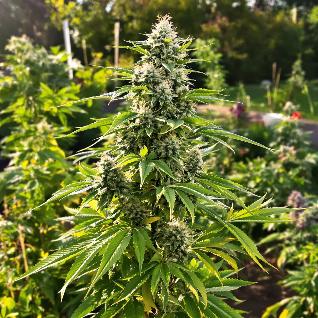 Green Candy 50% indica / 50% sativa — fleur avec trichomes visibles