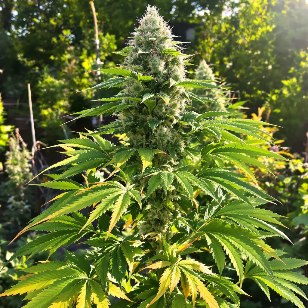 Green Crack Punch 84% indica / 16% sativa — fleur avec trichomes visibles