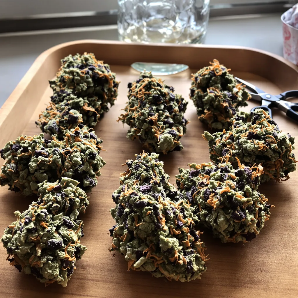 Green Crack Punch 84% indica / 16% sativa — fleur avec trichomes visibles
