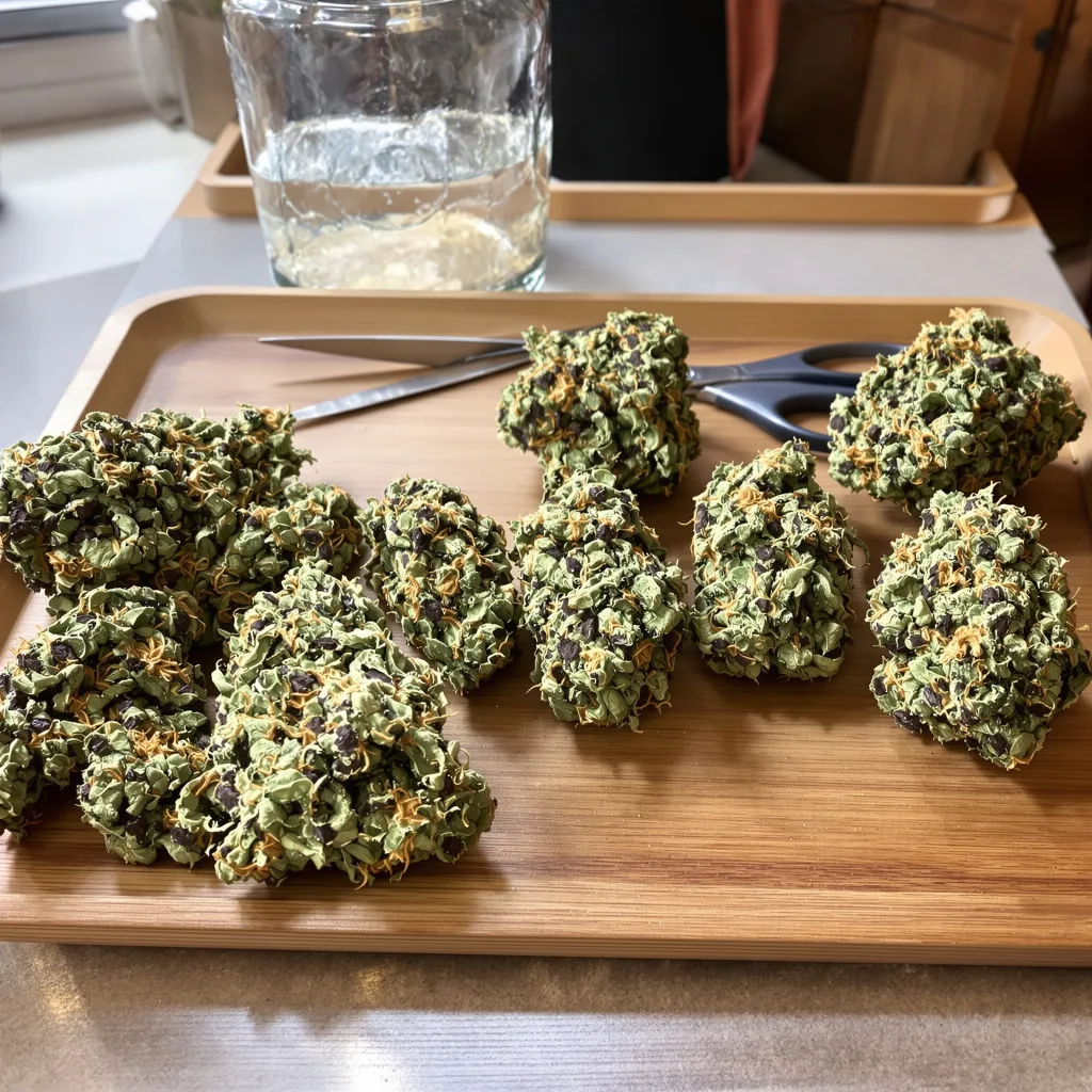 Green Goddess 75% indica / 25% sativa — fleur avec trichomes visibles