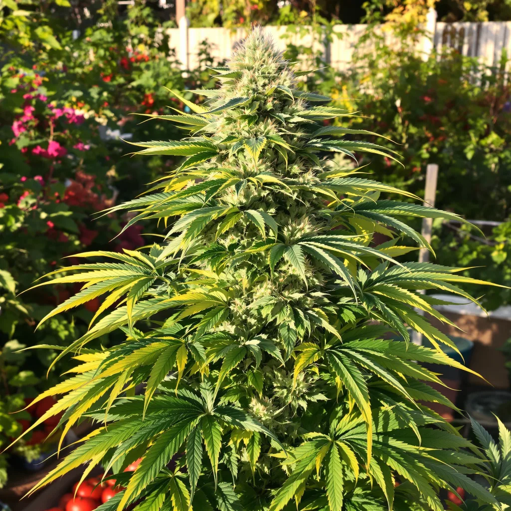 Green Goddess 75% indica / 25% sativa — fleur avec trichomes visibles