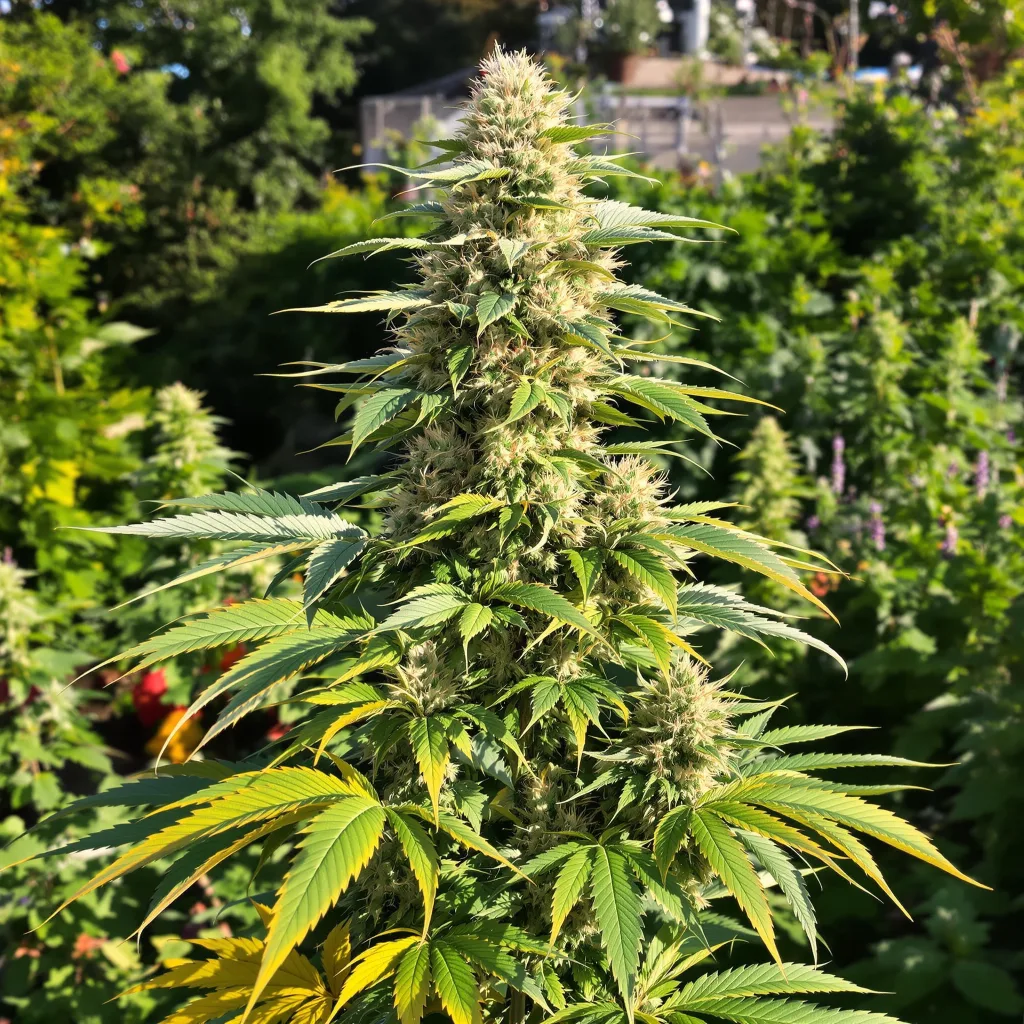 Green Line OG 63% indica / 37% sativa — fleur avec trichomes visibles