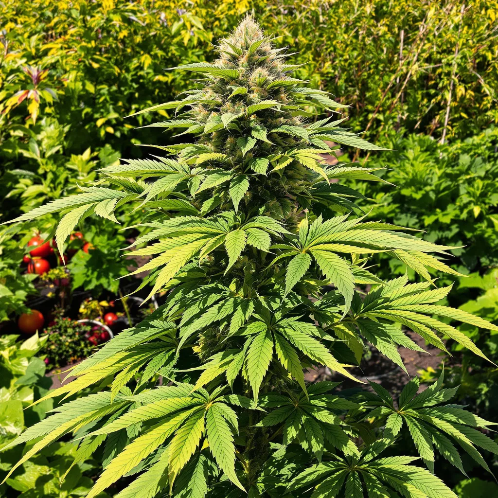 Green Love Potion 76% indica / 24% sativa — fleur avec trichomes visibles