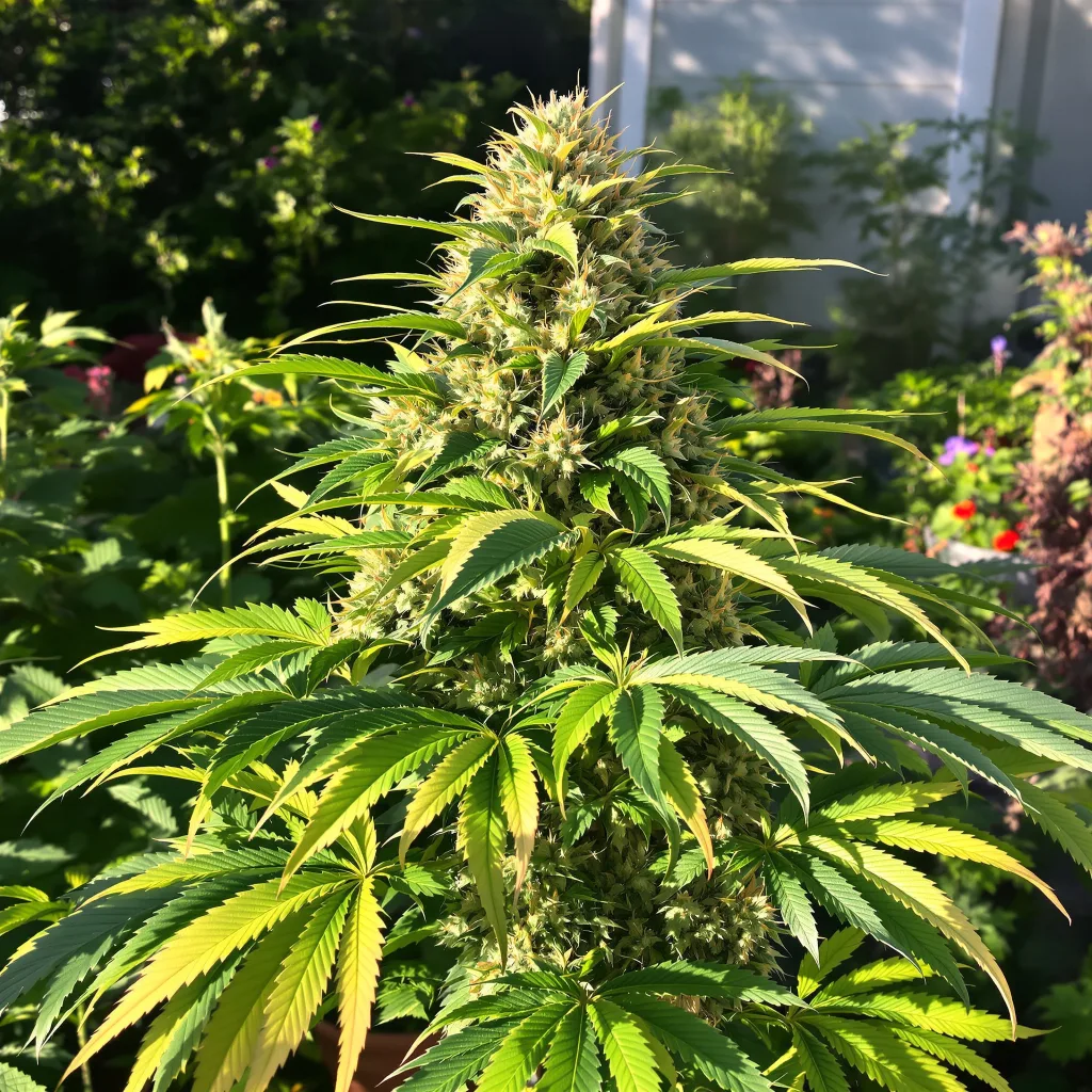 Green Love Potion 76% indica / 24% sativa — fleur avec trichomes visibles