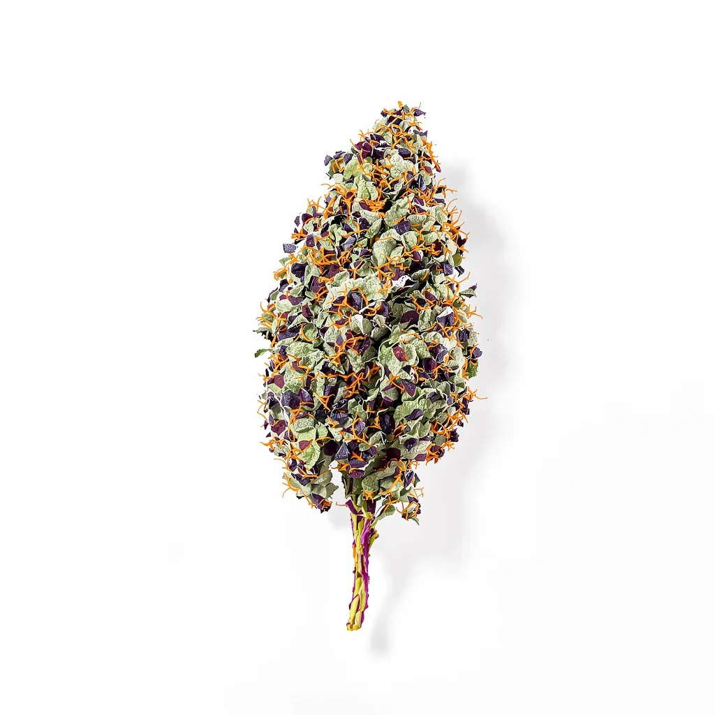 Green Poison 80% indica / 20% sativa — fleur avec trichomes visibles