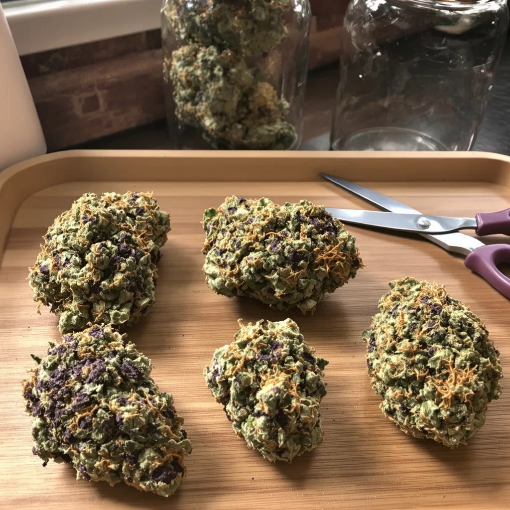 Green Poison 80% indica / 20% sativa — fleur avec trichomes visibles