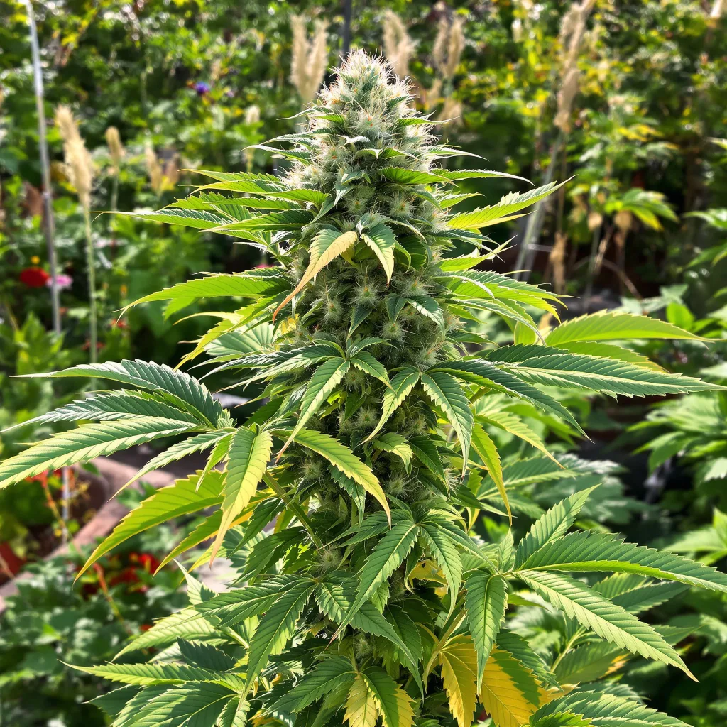 Green Poison 80% indica / 20% sativa — fleur avec trichomes visibles