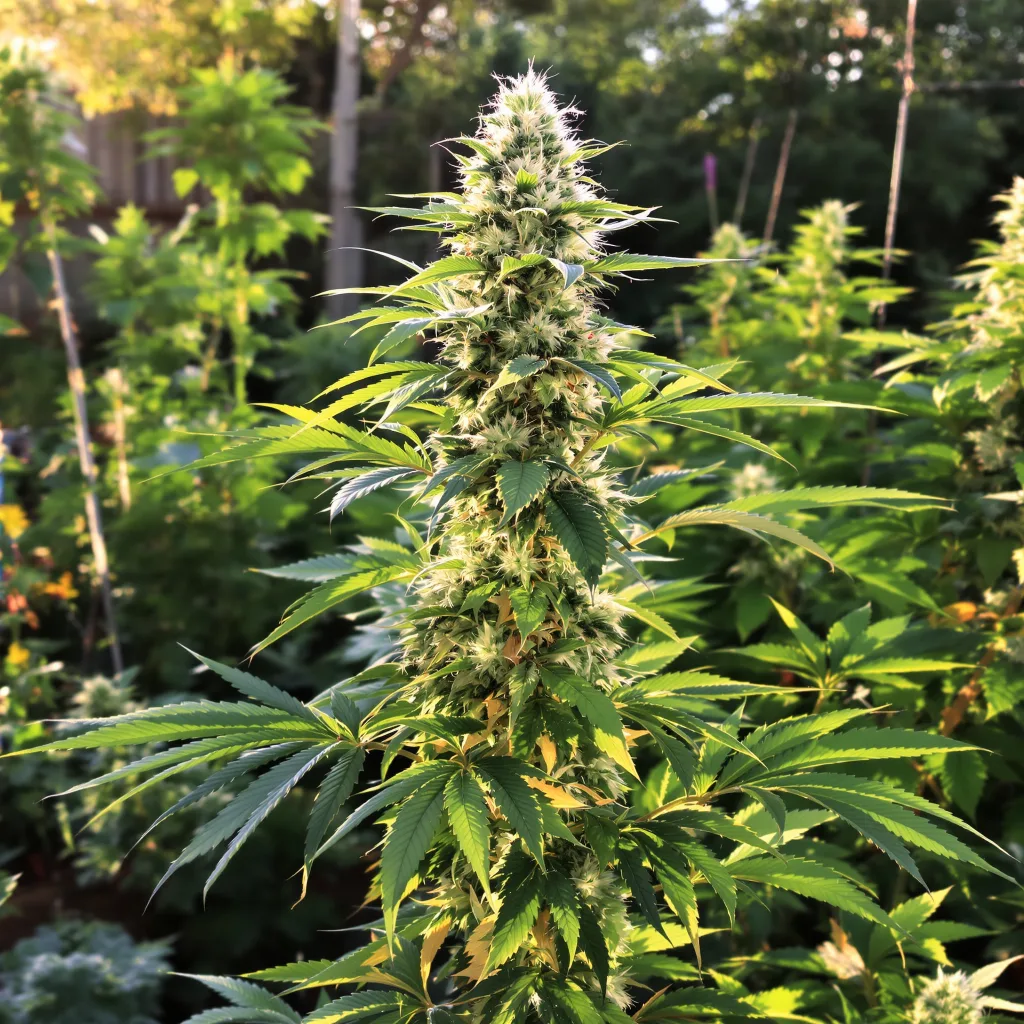 Green Queen 40% indica / 50% sativa — fleur avec trichomes visibles