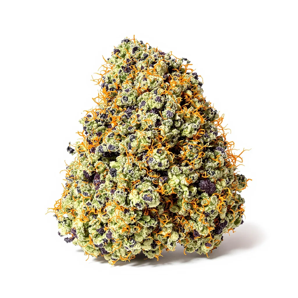 Green Ribbon 78% indica / 22% sativa — fleur avec trichomes visibles