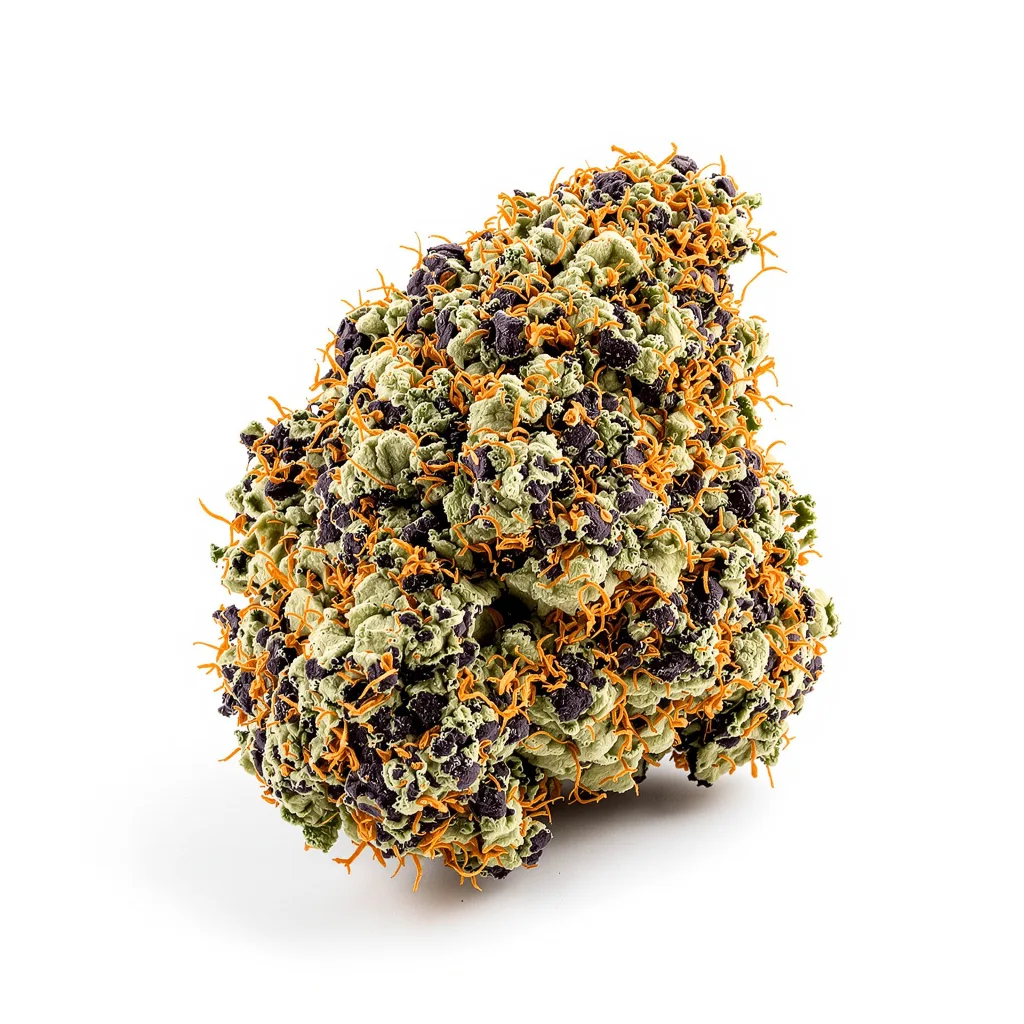Green Ribbon 78% indica / 22% sativa — fleur avec trichomes visibles