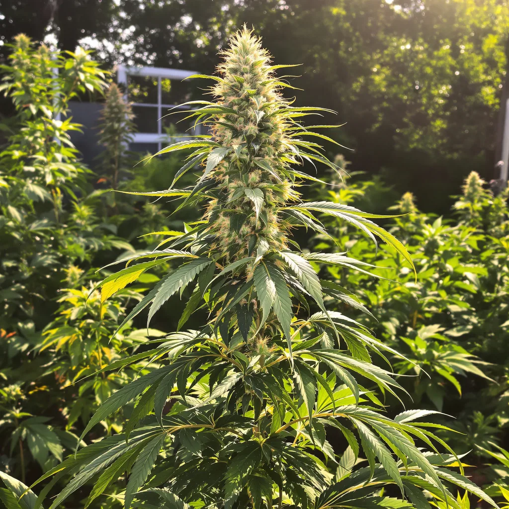 Grilled Cheese 22% indica / 78% sativa — fleur avec trichomes visibles