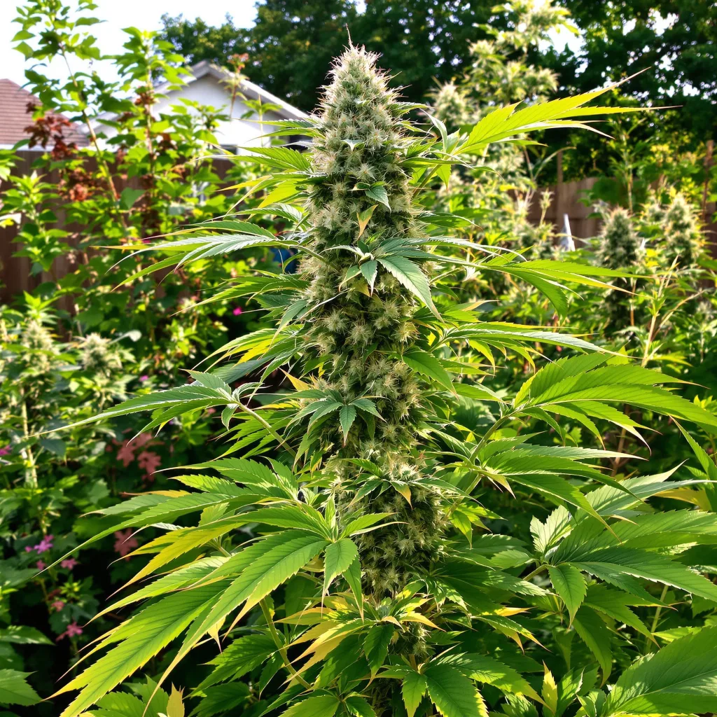 Gupta Kush 44% indica / 56% sativa — fleur avec trichomes visibles