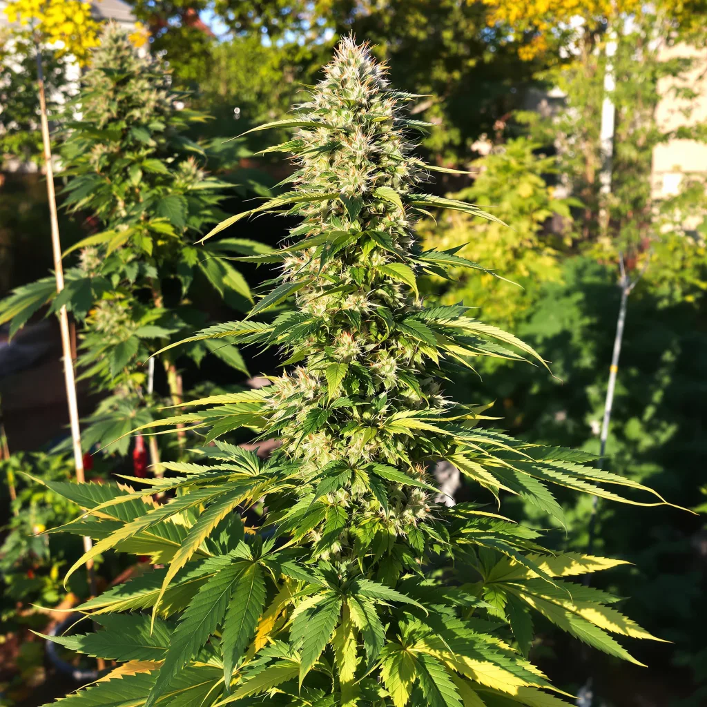 Guptilla 58% indica / 42% sativa — fleur avec trichomes visibles