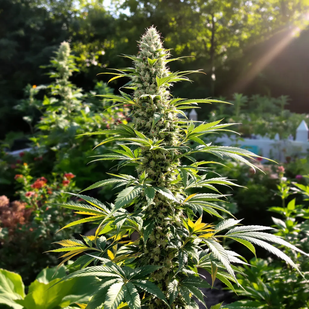 Guptilla 58% indica / 42% sativa — fleur avec trichomes visibles