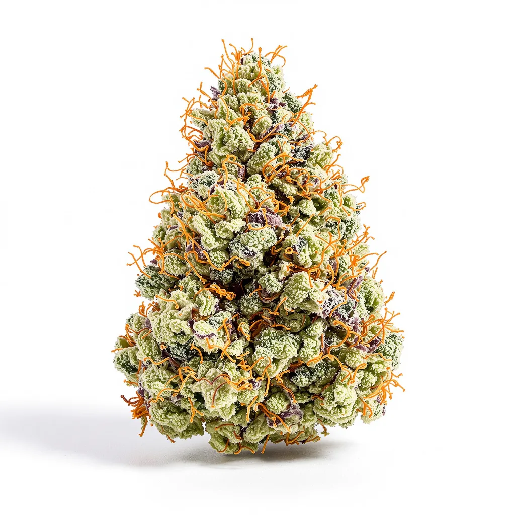 Guptilla 58% indica / 42% sativa — fleur avec trichomes visibles