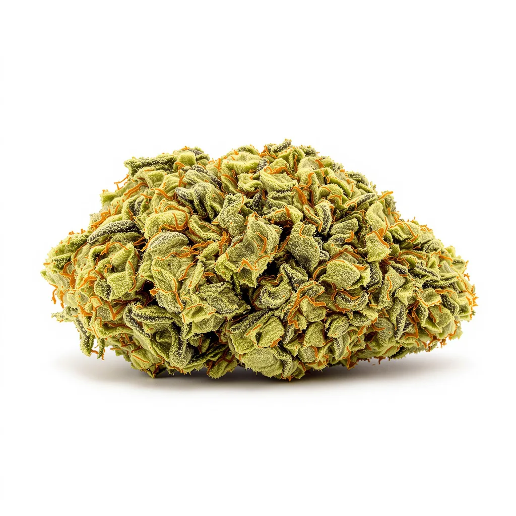 Harlequin CBD 43% indica / 57% sativa — fleur avec trichomes visibles