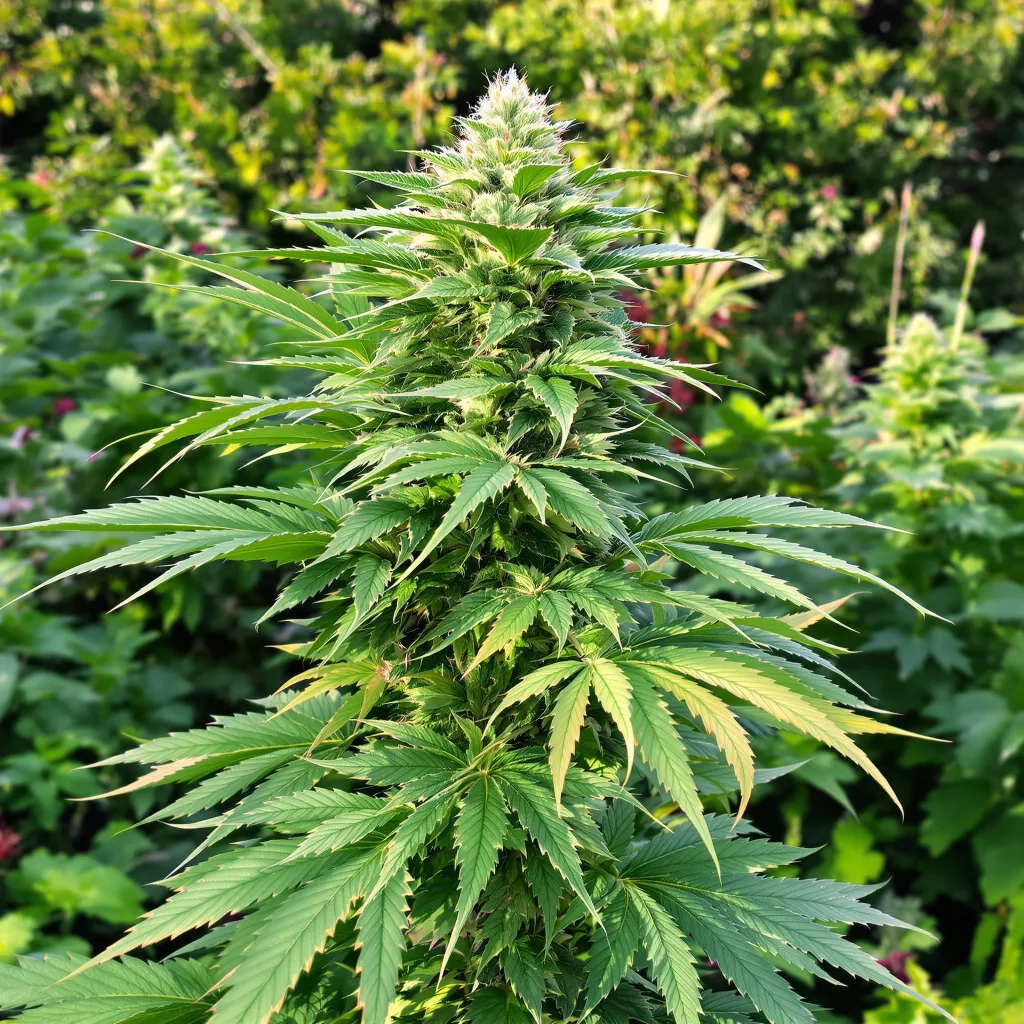 Hashberry 70% indica / 30% sativa — fleur avec trichomes visibles
