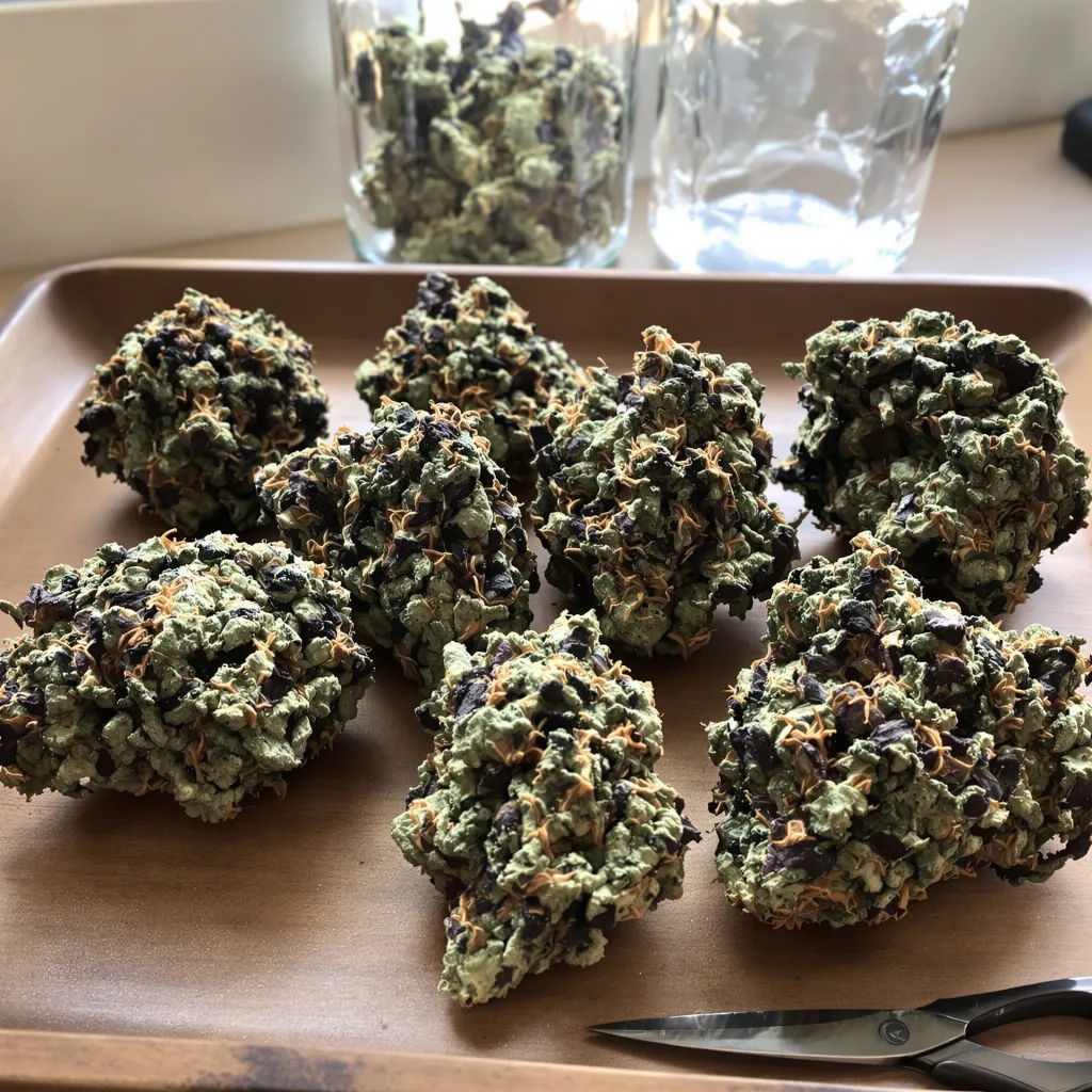 Hawaiian 84% indica / 16% sativa — fleur avec trichomes visibles