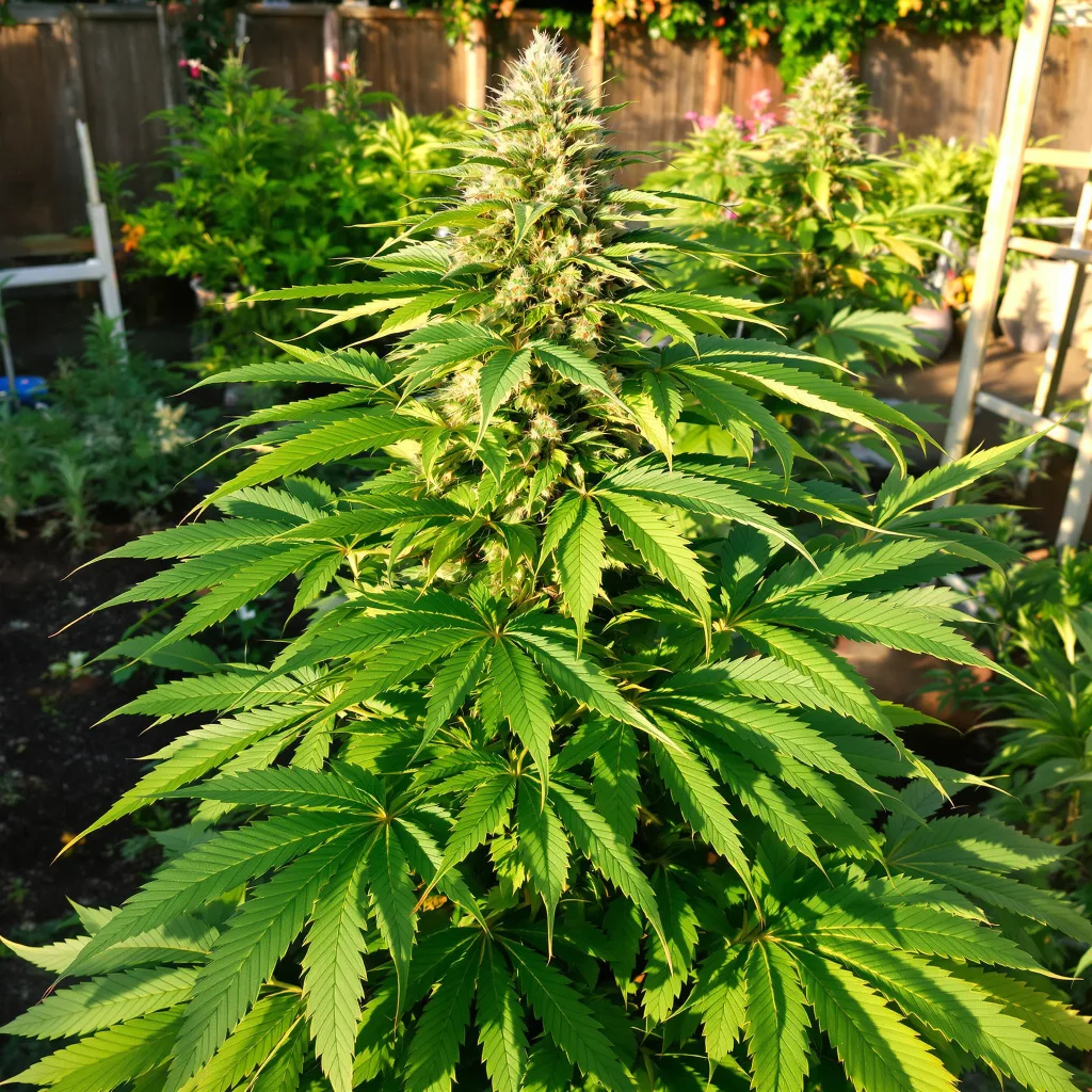 Hawaiian 84% indica / 16% sativa — fleur avec trichomes visibles