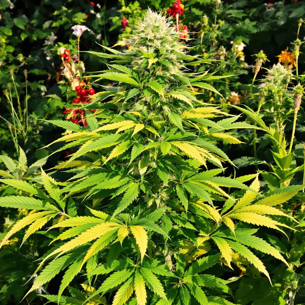 Hawaiian Purple Kush 85% indica / 15% sativa — fleur avec trichomes visibles