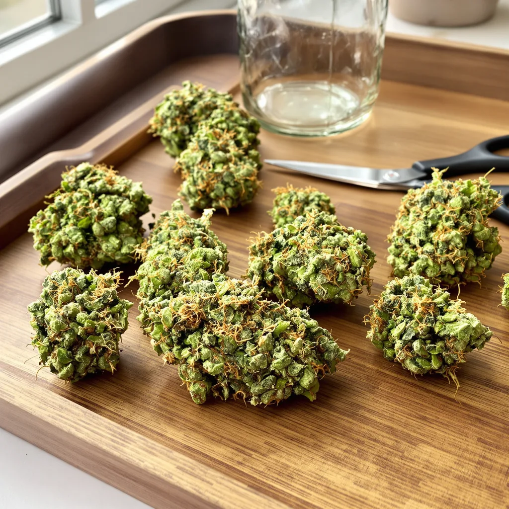 Hawaiian Snow 10% indica / 90% sativa — fleur avec trichomes visibles
