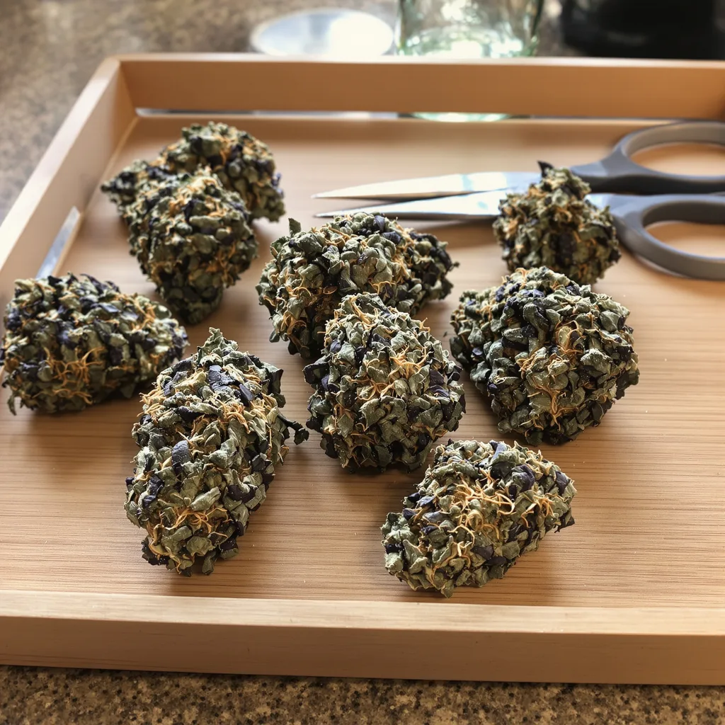 Haze XL 67% indica / 33% sativa — fleur avec trichomes visibles