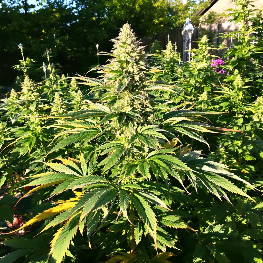 Haze XL 67% indica / 33% sativa — fleur avec trichomes visibles