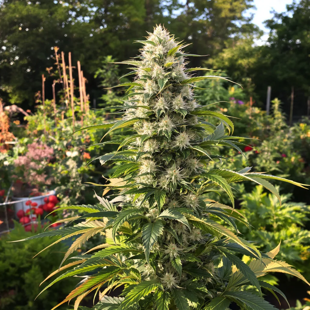 Headband 60% indica / 40% sativa — fleur avec trichomes visibles