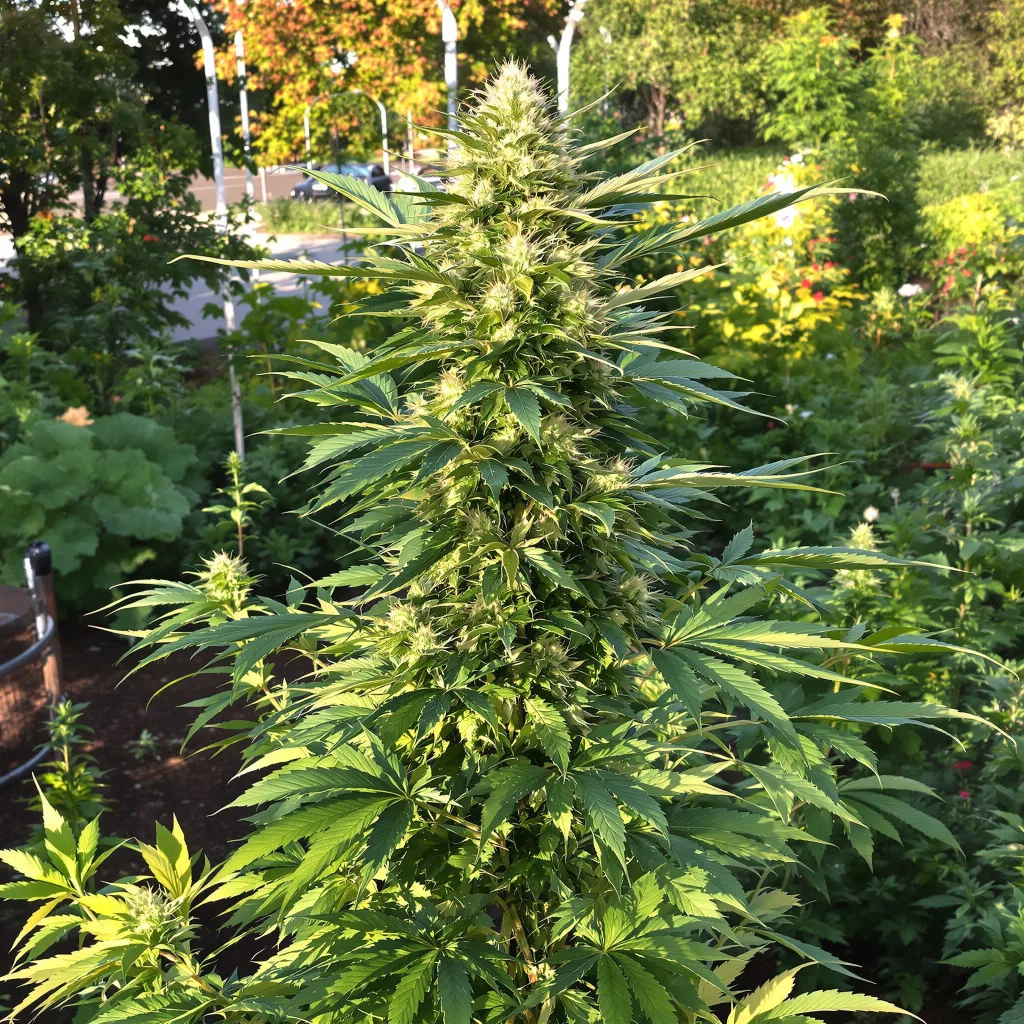 Heavy Duty Fruity 60% indica / 50% sativa — fleur avec trichomes visibles