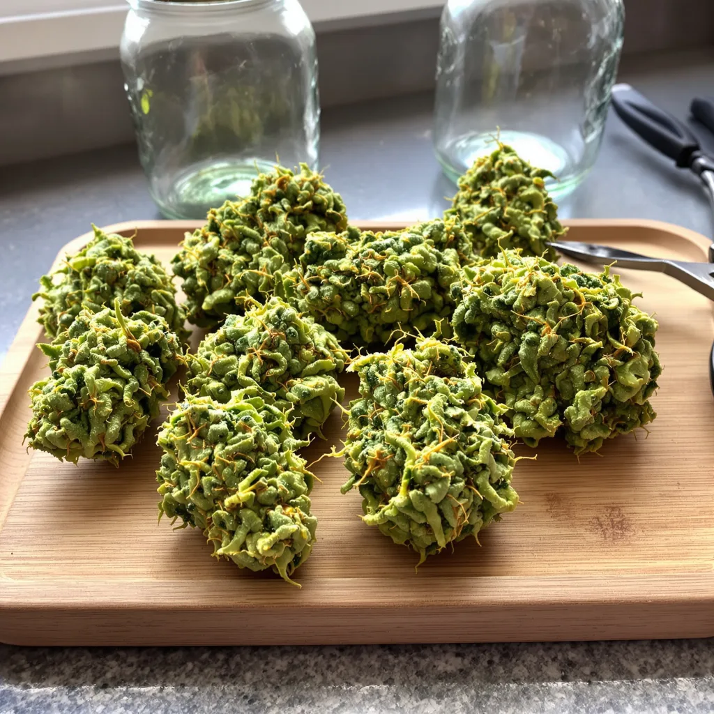 Hektol 21% indica / 79% sativa — fleur avec trichomes visibles