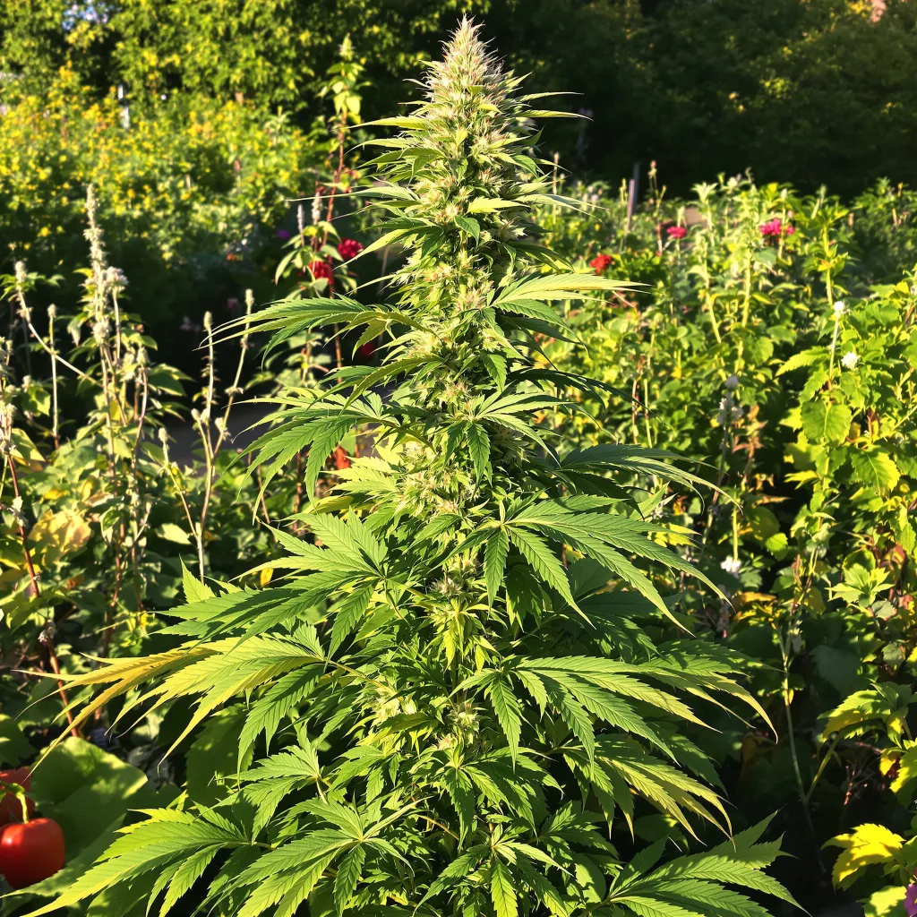 Hempstar 10% indica / 80% sativa — fleur avec trichomes visibles