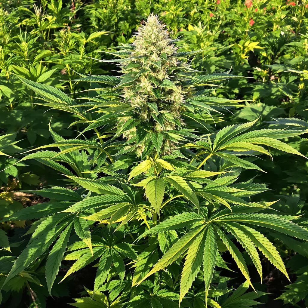 Hercules 89% indica / 11% sativa — fleur avec trichomes visibles