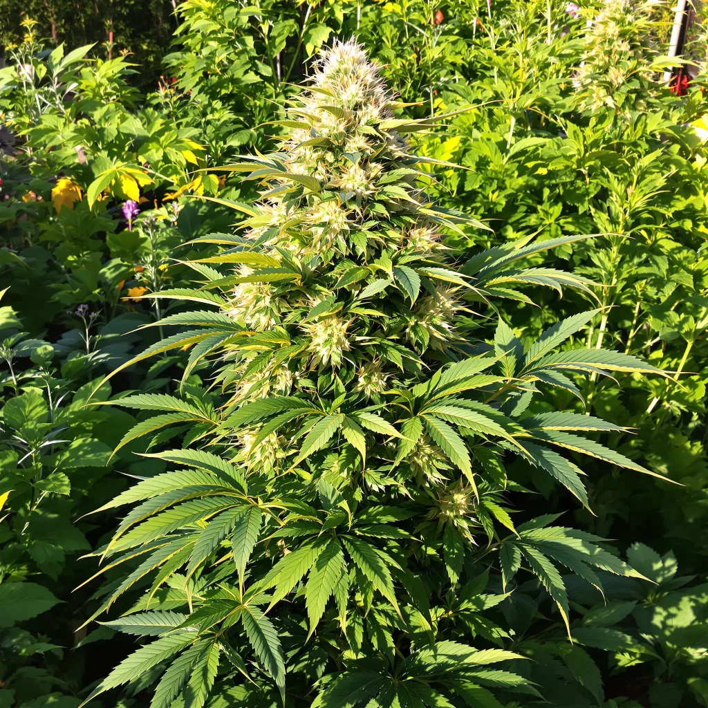Hindu Kush 100% indica / 50% sativa — fleur avec trichomes visibles