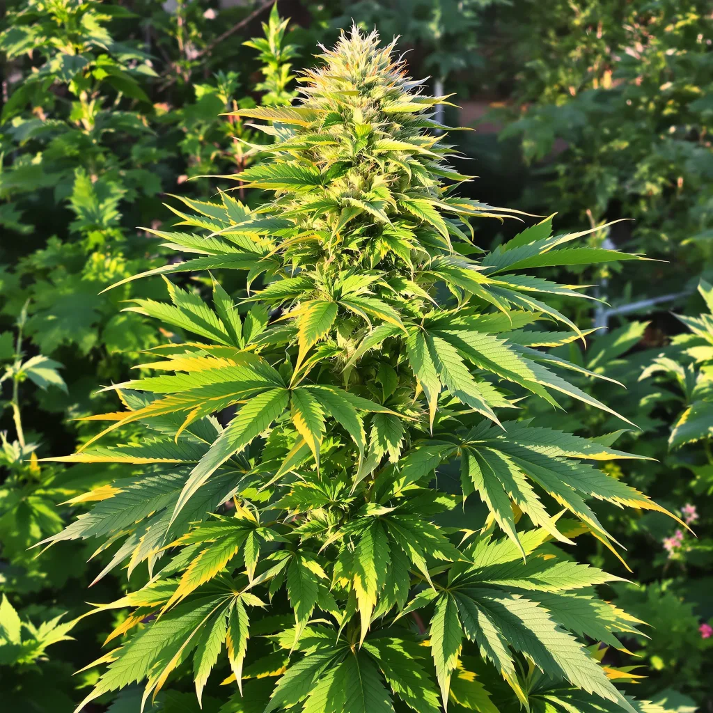 Honey Banana 67% indica / 33% sativa — fleur avec trichomes visibles