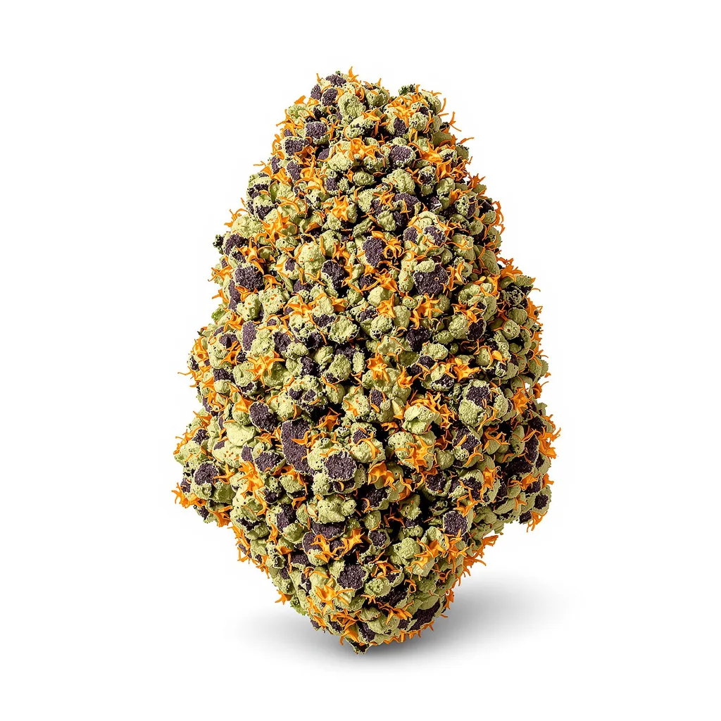 Honey Banana 67% indica / 33% sativa — fleur avec trichomes visibles