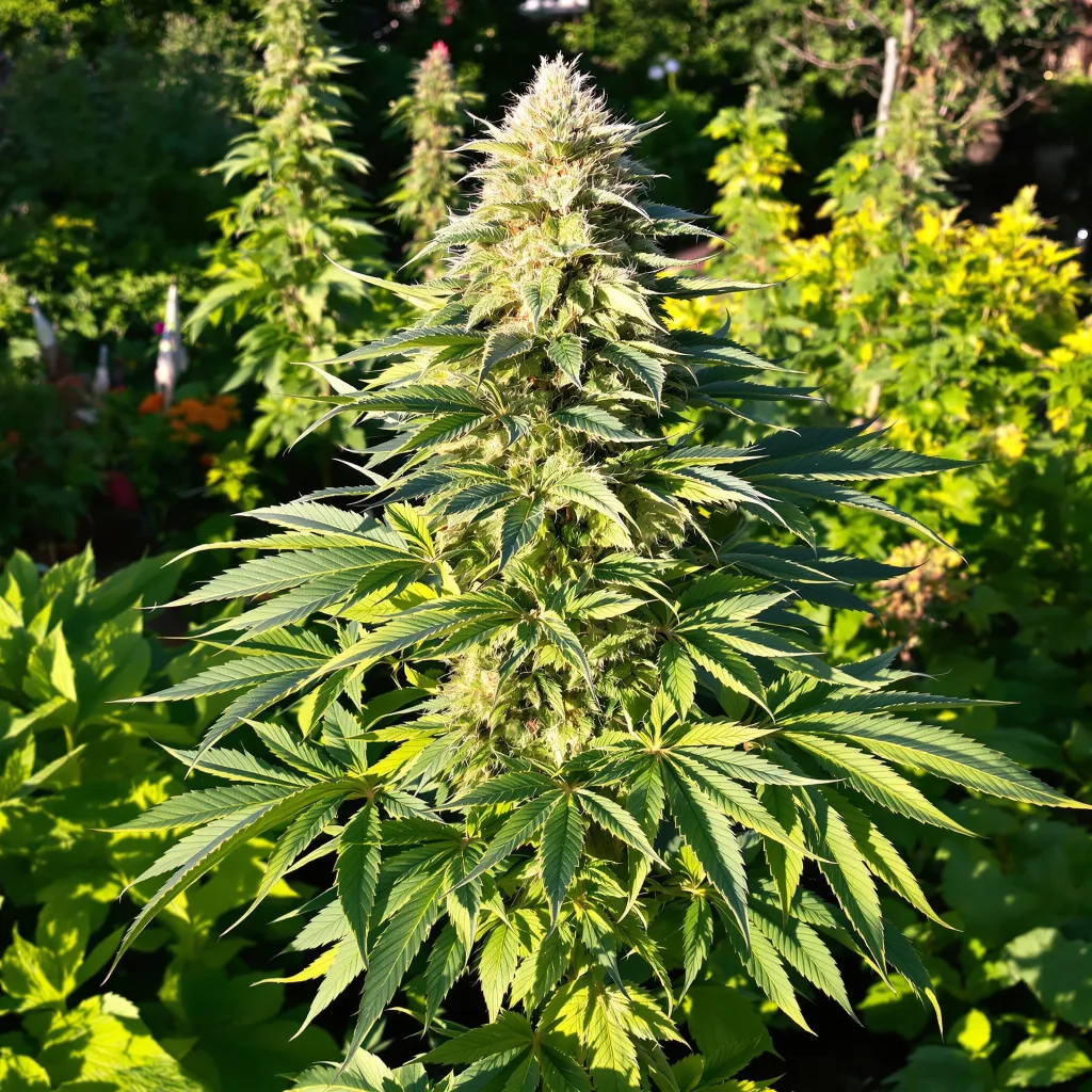 Honey Bananas 84% indica / 16% sativa — fleur avec trichomes visibles