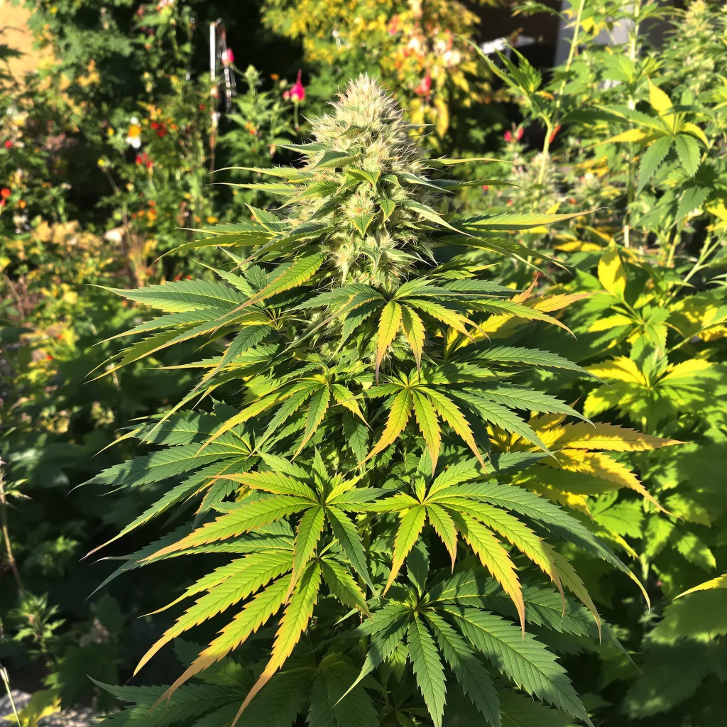 Hood Candy 76% indica / 24% sativa — fleur avec trichomes visibles