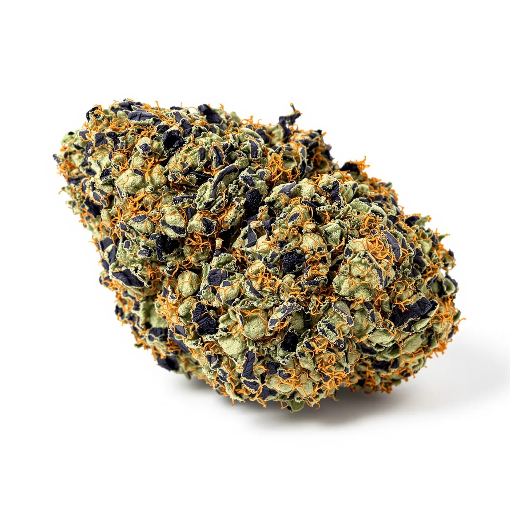 Hyper Critical 68% indica / 32% sativa — fleur avec trichomes visibles