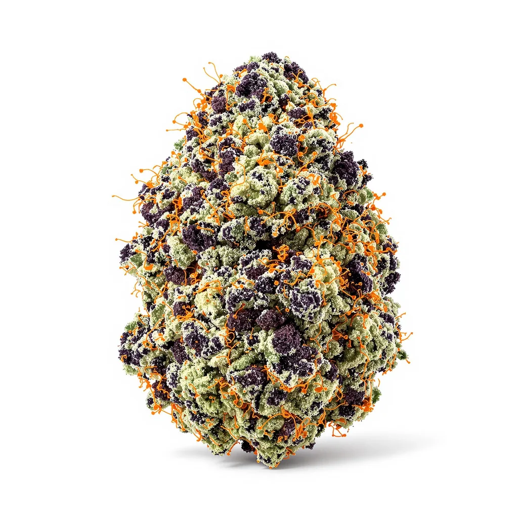 Ice 87% indica / 13% sativa — fleur avec trichomes visibles