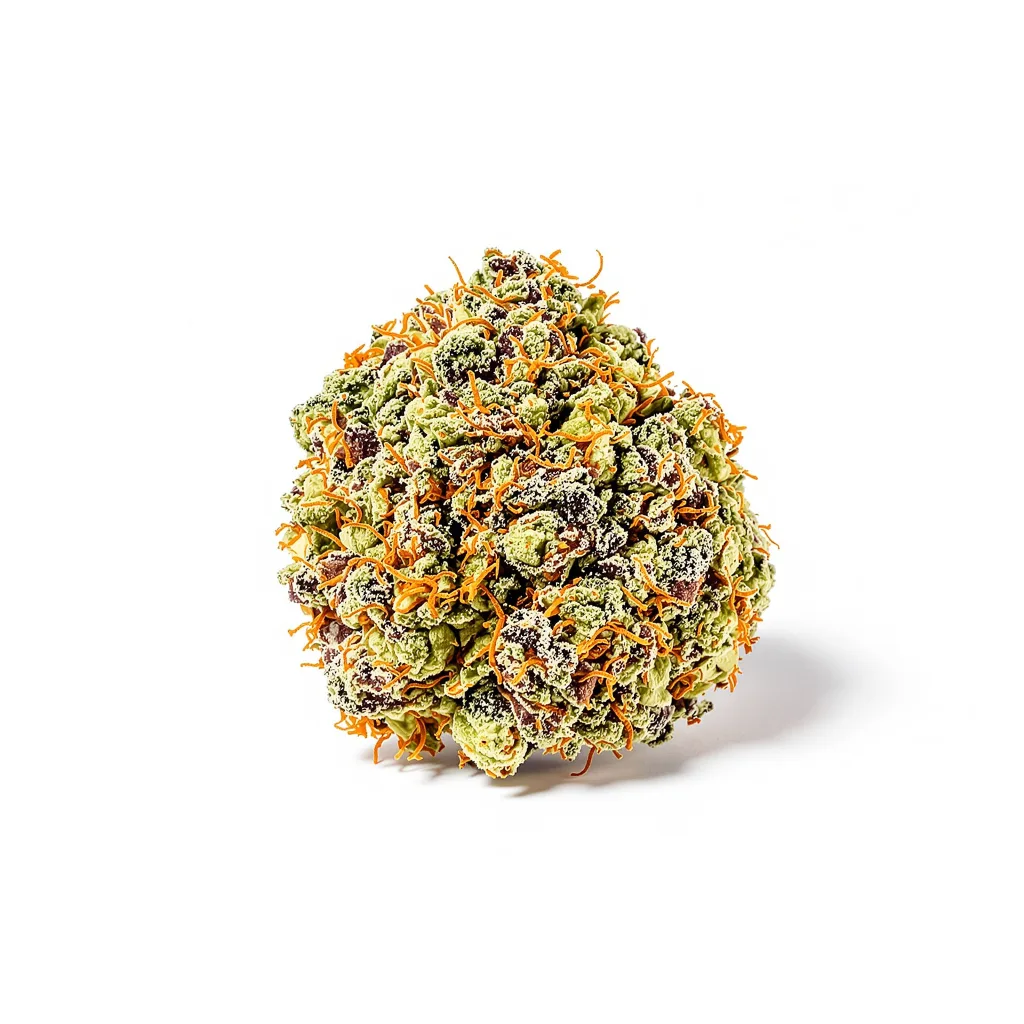 Incredible Bulk 39% indica / 61% sativa — fleur avec trichomes visibles