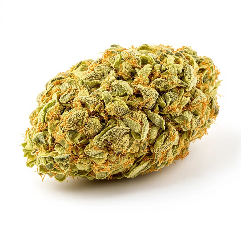 Industrial Plant 20% indica / 80% sativa — fleur avec trichomes visibles