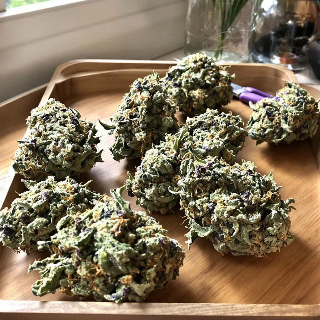 Jack Herer 45% indica / 55% sativa — fleur avec trichomes visibles