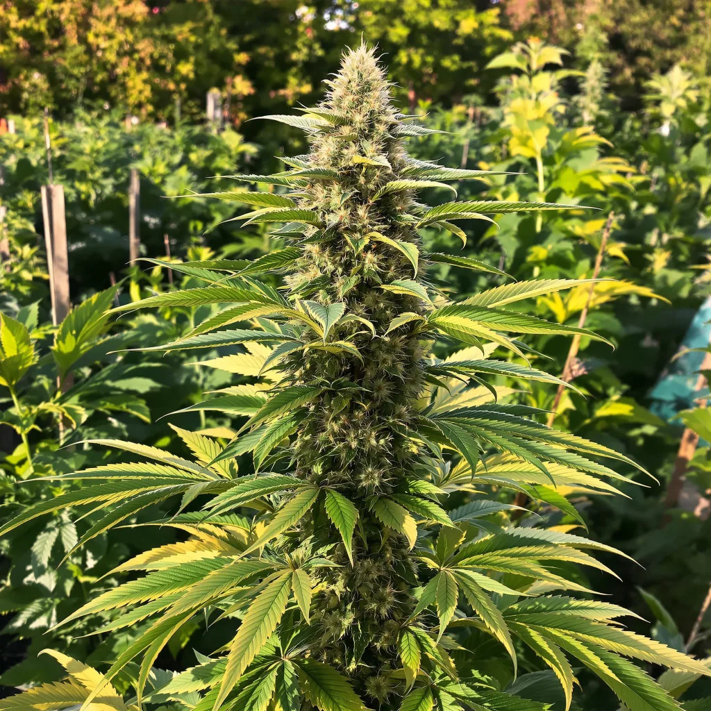 Jack Herer 45% indica / 55% sativa — fleur avec trichomes visibles
