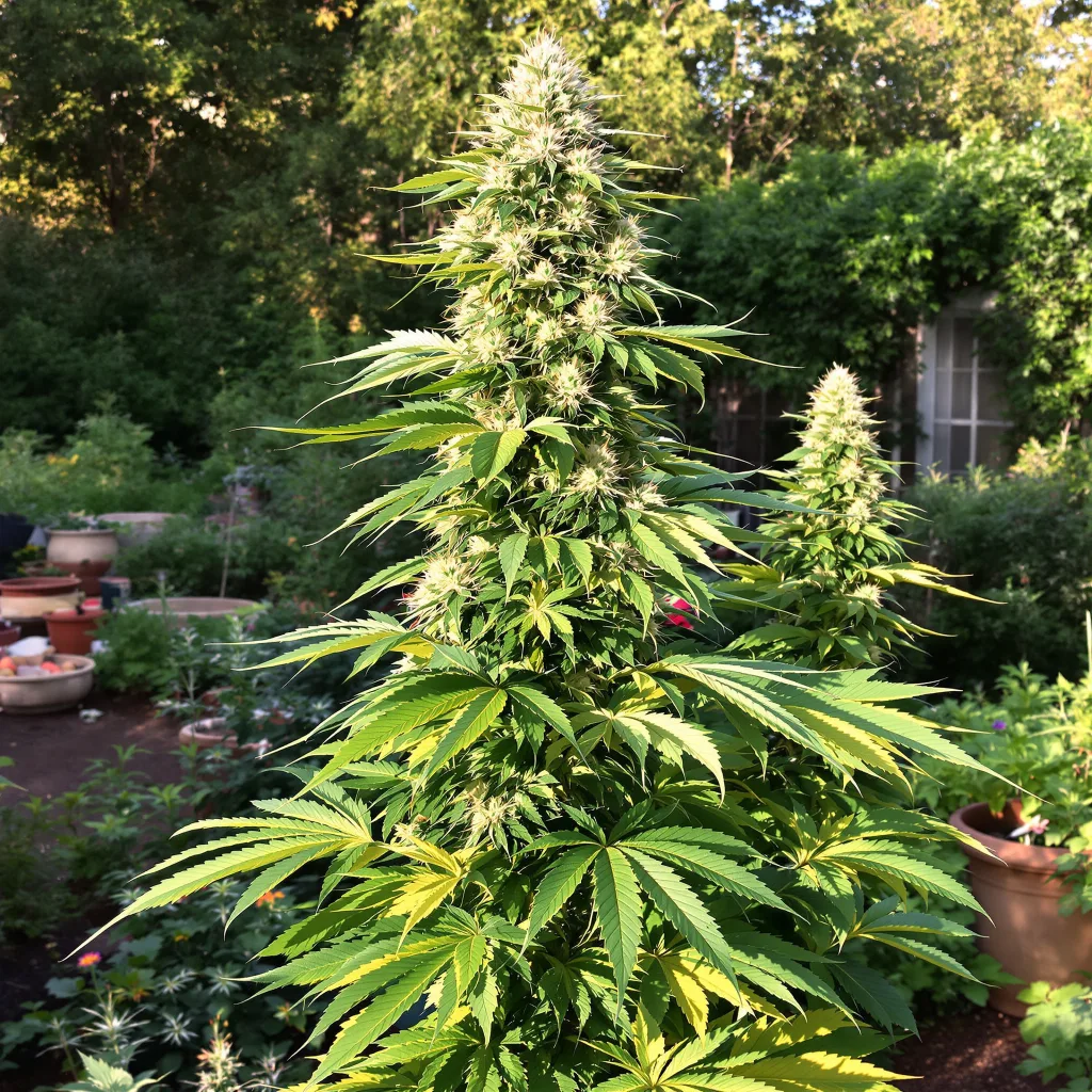 Jamaican Dream 10% indica / 90% sativa — fleur avec trichomes visibles