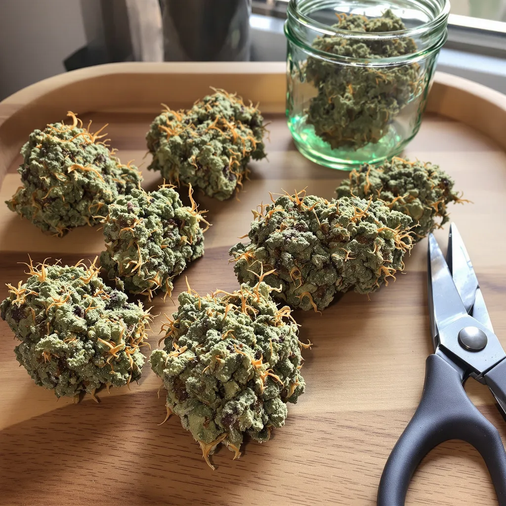Jane Doe 60% indica / 40% sativa — fleur avec trichomes visibles