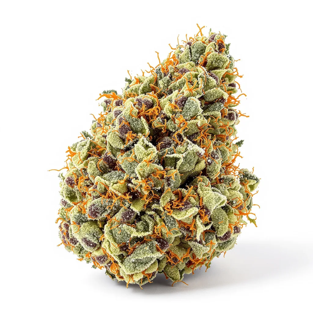 Jane Doe 60% indica / 40% sativa — fleur avec trichomes visibles